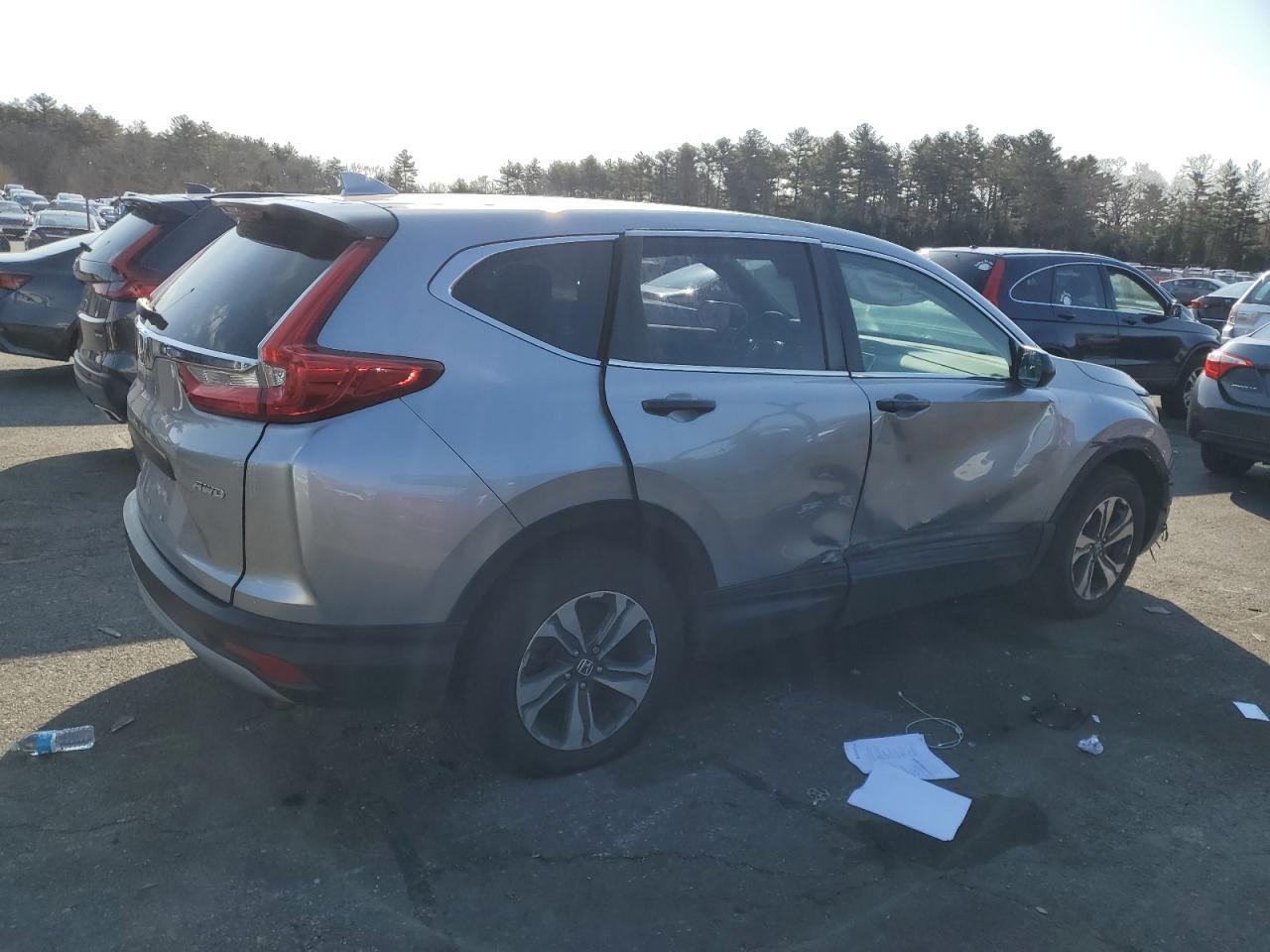 2017 Honda CR-V VIN 2HKRW6H34HH224166 Copart auction photo, side / front end damage thumbnail 3