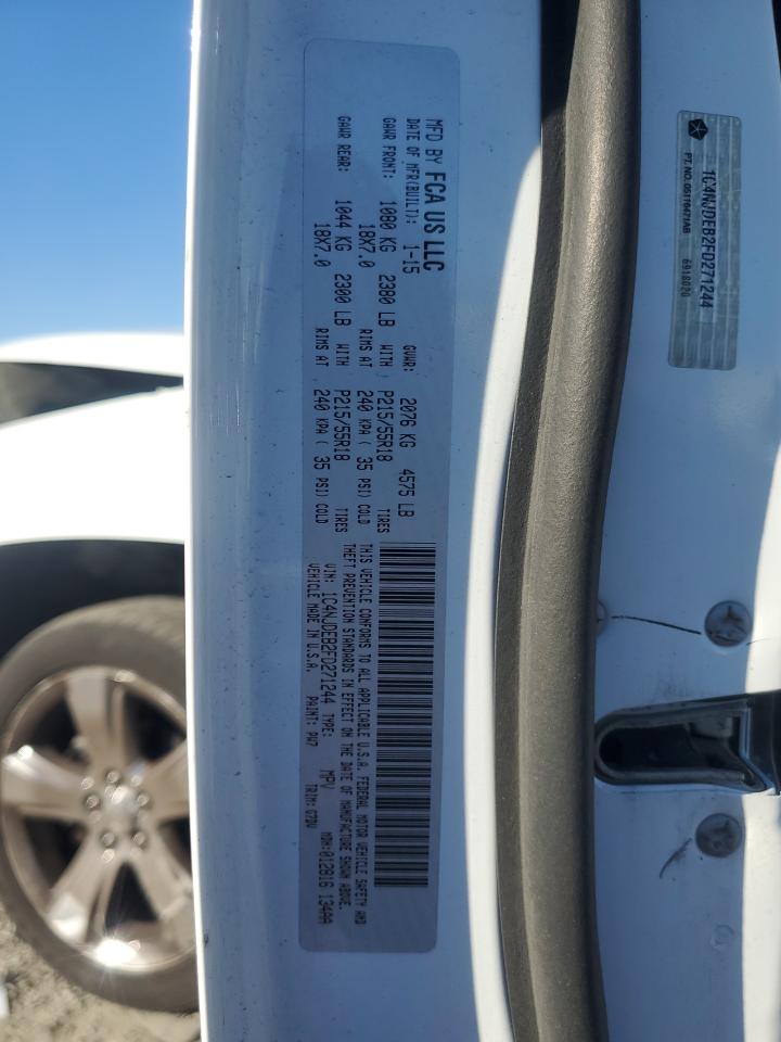 2015 Jeep Compass VIN 1C4NJDEB2FD271244 Copart auction photo, front end / minor dent/scratches damage thumbnail 13