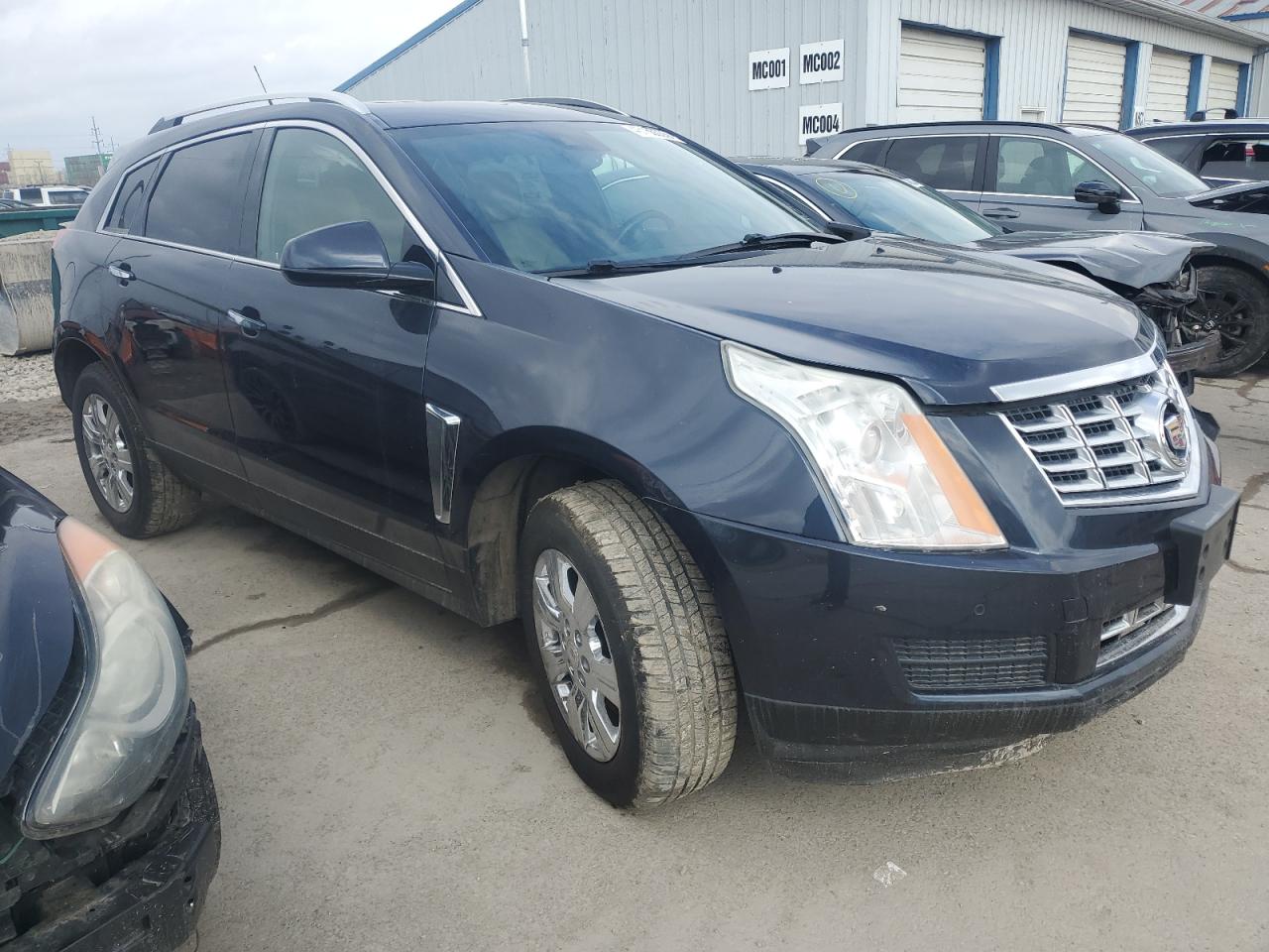 2014 Cadillac SRX VIN 3GYFNBE31ES649567 Copart auction photo, front end / rear end damage thumbnail 4