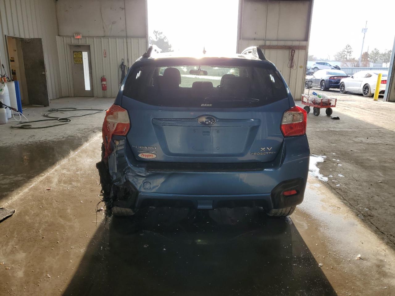 2014 Subaru XV VIN JF2GPACC6E8247135 Copart auction photo, burn damage thumbnail 6