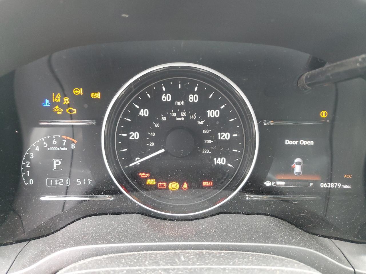 2020 Honda HR-V VIN 3CZRU6H51LM726363 Copart auction photo, front end / side damage thumbnail 9