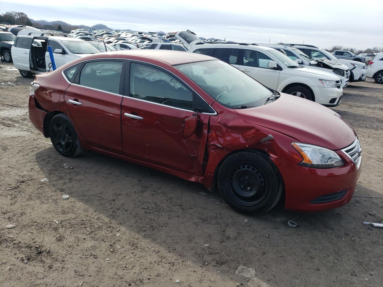 2015 Nissan Sentra VIN 3N1AB7AP4FY309135 Copart auction photo, all over damage thumbnail 4