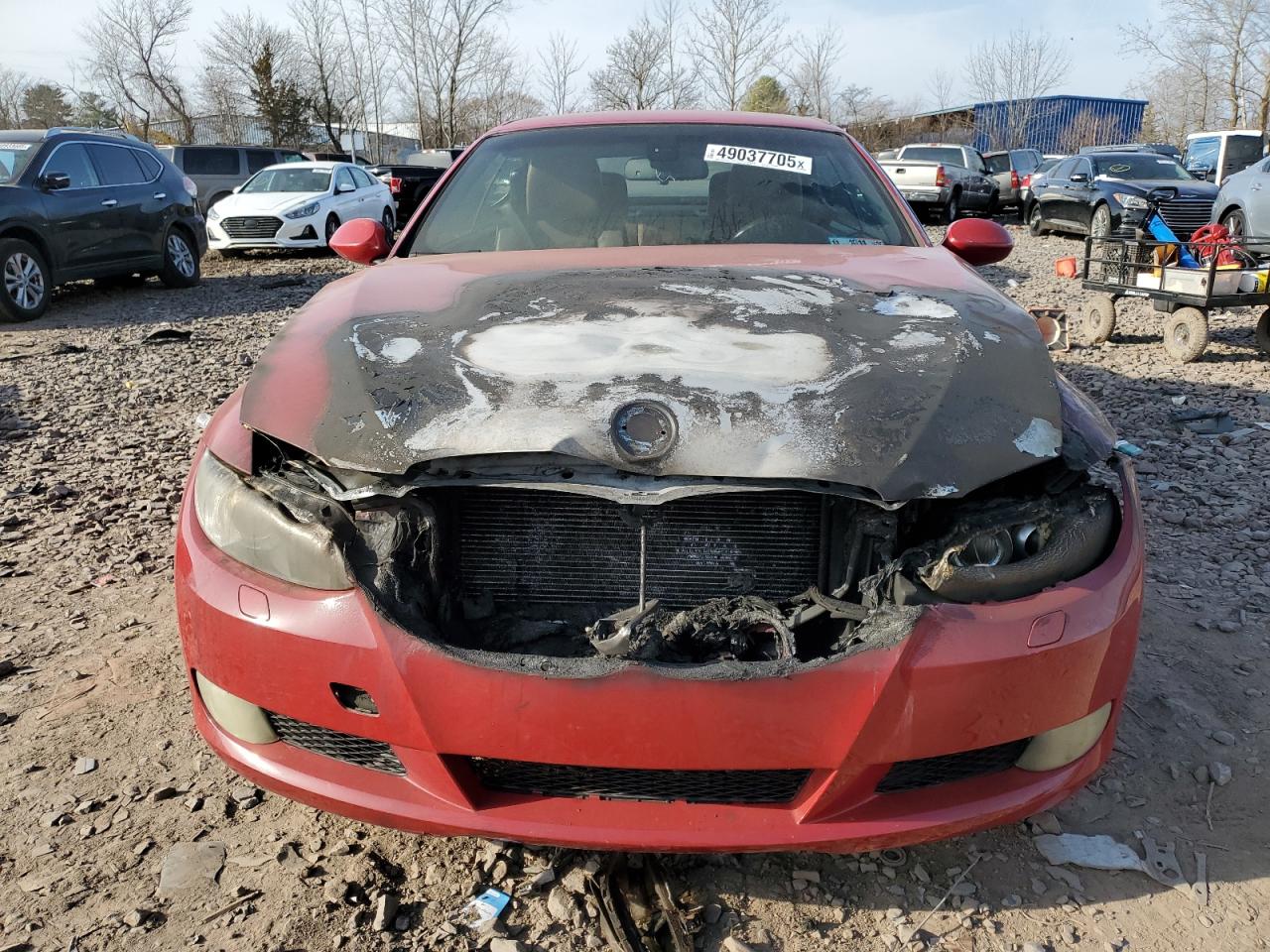 2009 BMW 3er VIN WBAWL135X9PX23791 Copart auction photo, burn - engine / front end damage thumbnail 5