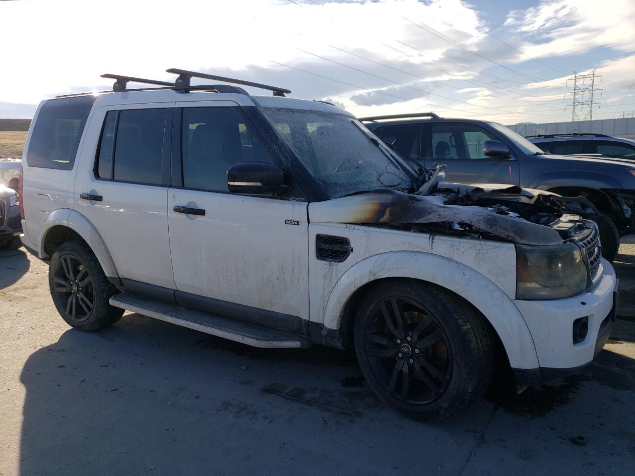 2014 Land Rover LR4 VIN SALAK2V67EA707646 Copart auction photo, burn - engine / front end damage thumbnail 4