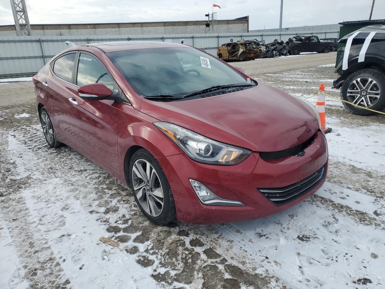 2016 Hyundai Elantra VIN 5NPDH4AE4GH696919 Copart auction photo, front end damage thumbnail 4