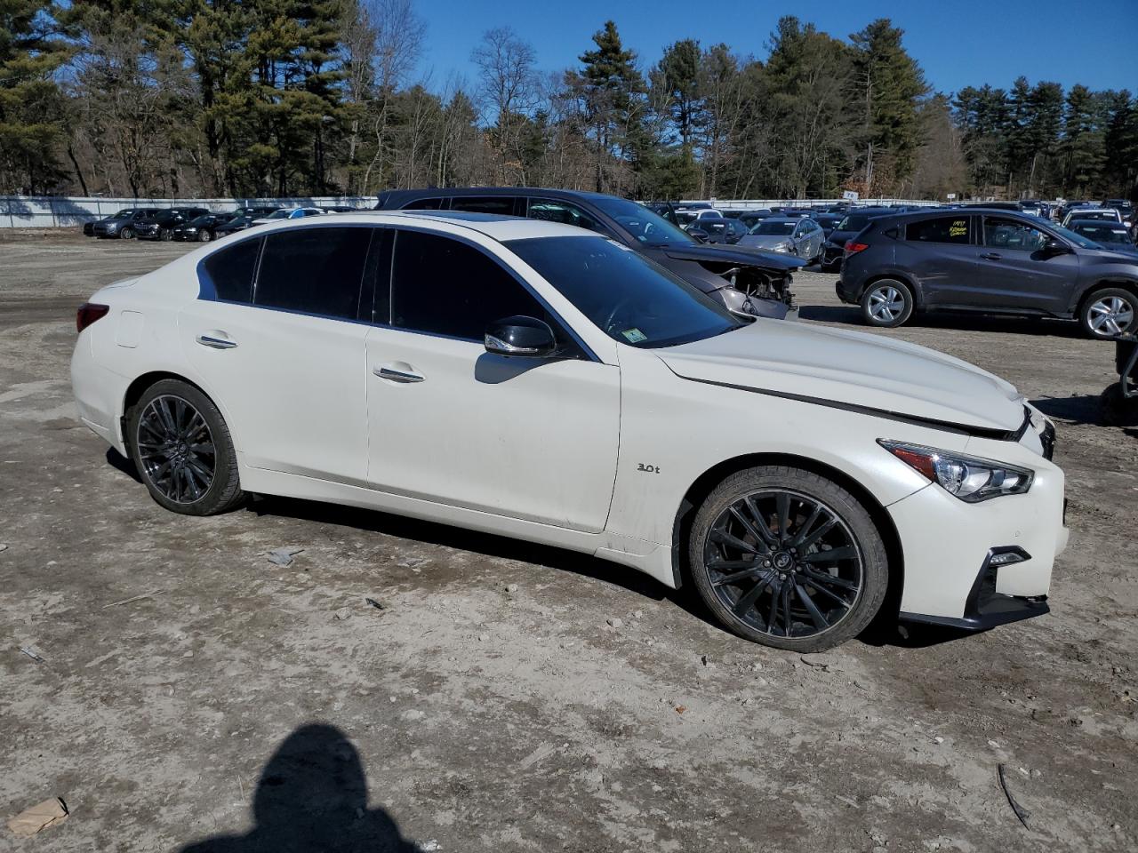 2020 Infiniti Q50 VIN JN1EV7ARXLM254439 Copart auction photo, front end damage thumbnail 4