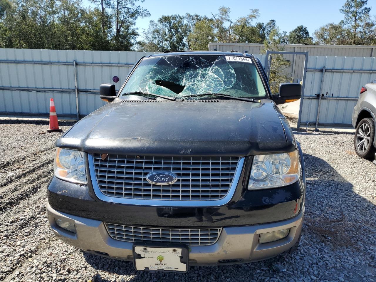 2003 Ford Expedition VIN 1FMFU17L43LA65503 Copart auction photo, top/roof / front end damage thumbnail 5
