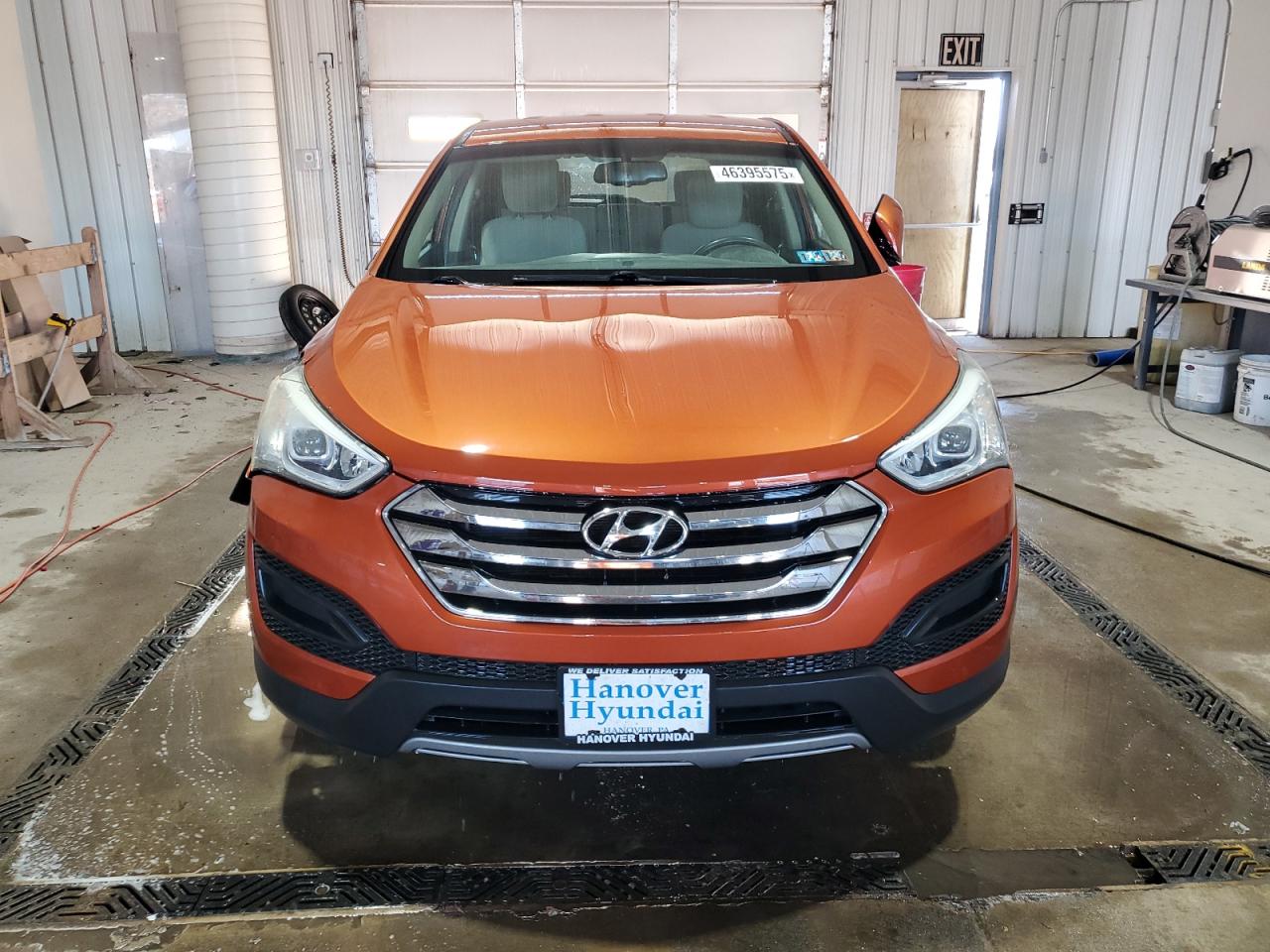 2014 Hyundai Santa Fe VIN 5XYZTDLB6EG139358 Copart auction photo, front end / side damage thumbnail 5