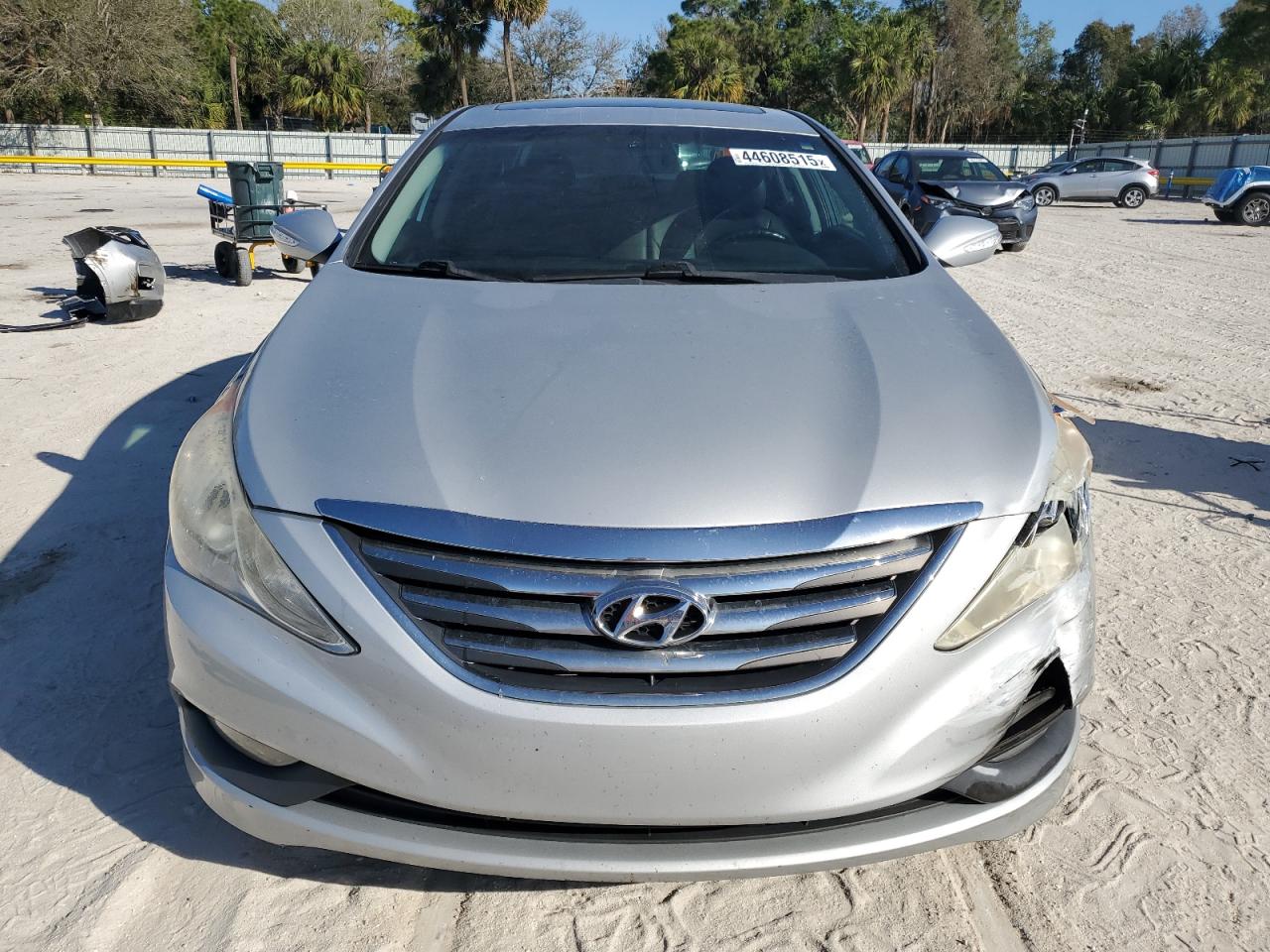 2014 Hyundai Sonata VIN 5NPEC4AC8EH840874 Copart auction photo, front end / minor dent/scratches damage thumbnail 5