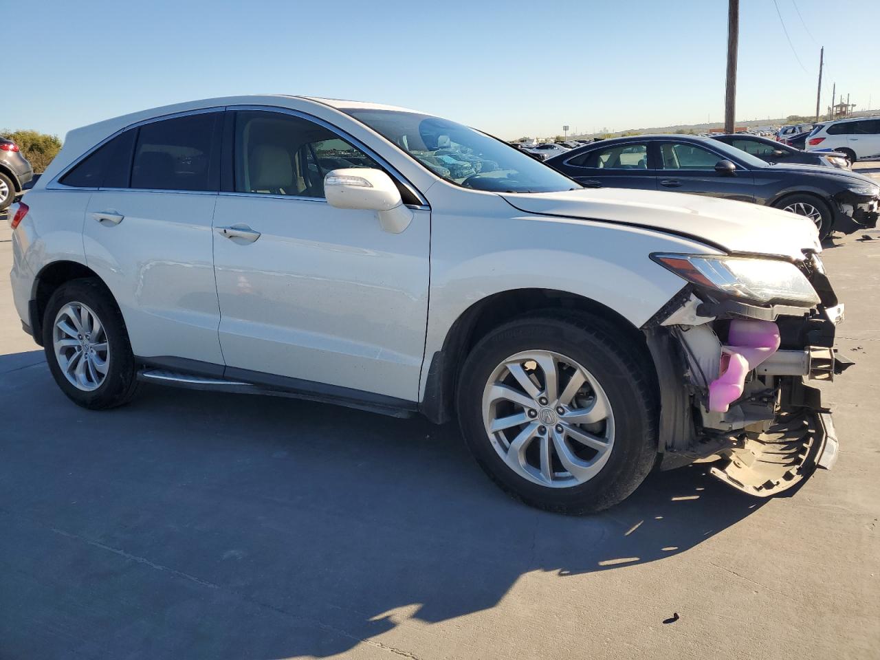 2016 Acura RDX VIN 5J8TB3H57GL019535 Copart auction photo, front end / side damage thumbnail 4