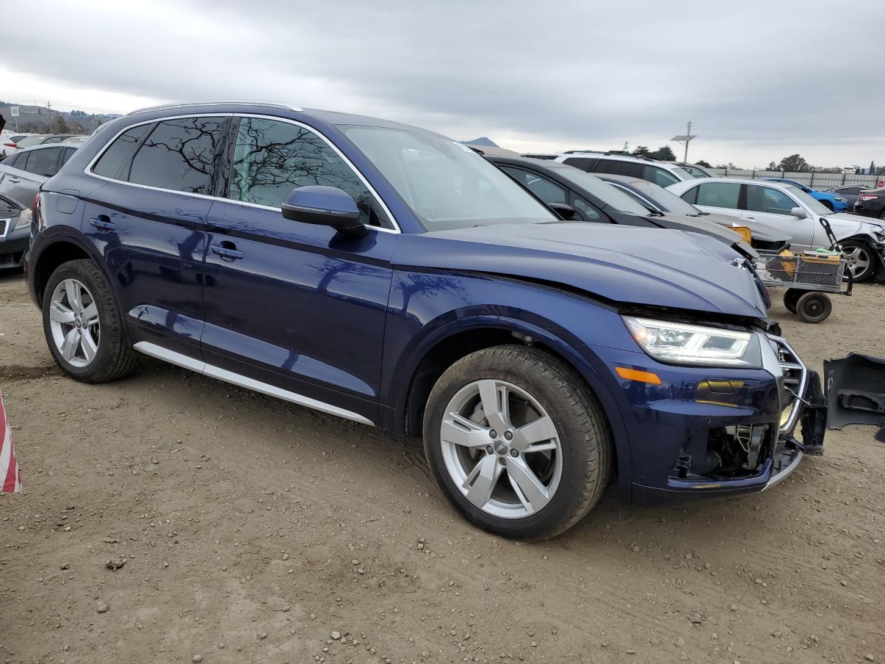 2019 Audi Q5 VIN WA1BNAFY0K2126793 Copart auction photo, front end / side damage thumbnail 4