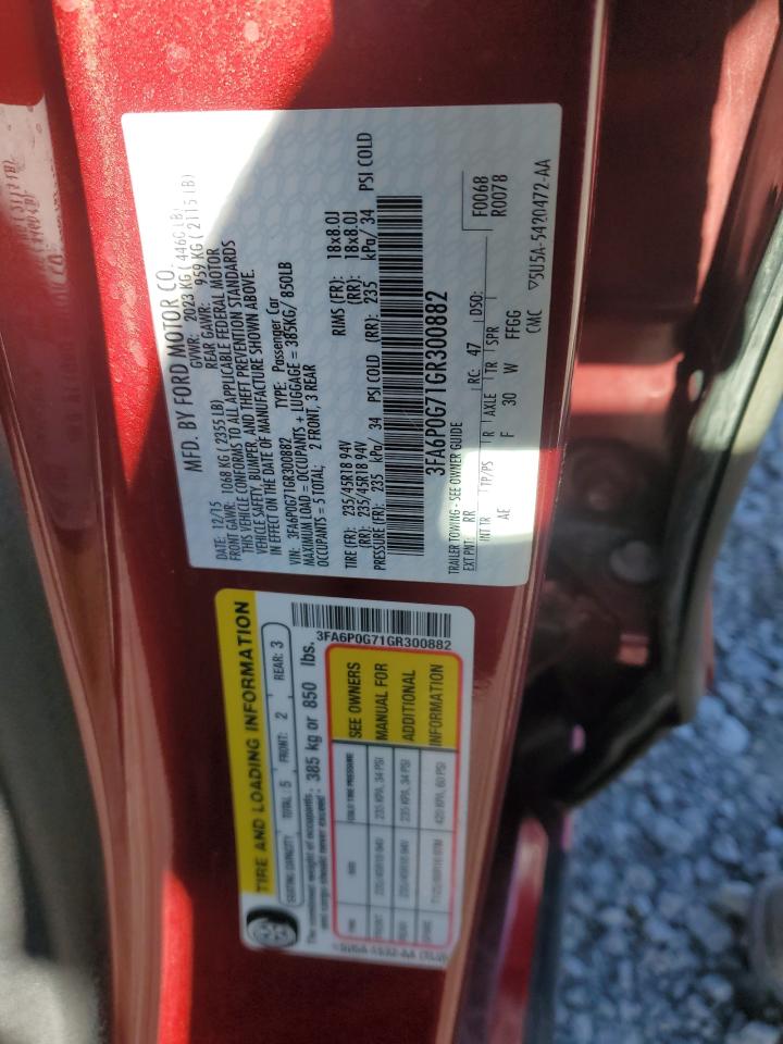 2016 Ford Fusion VIN 3FA6P0G71GR300882 Copart auction photo, front end damage thumbnail 14