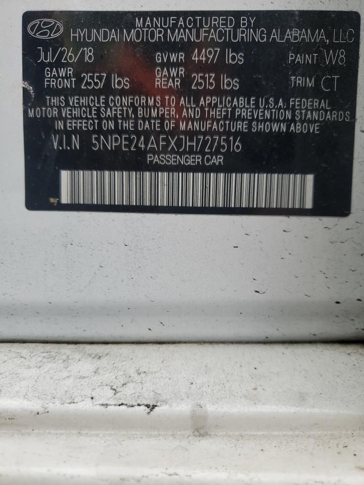 2018 Hyundai Sonata VIN 5NPE24AFXJH727516 Copart auction photo, rear end damage thumbnail 15