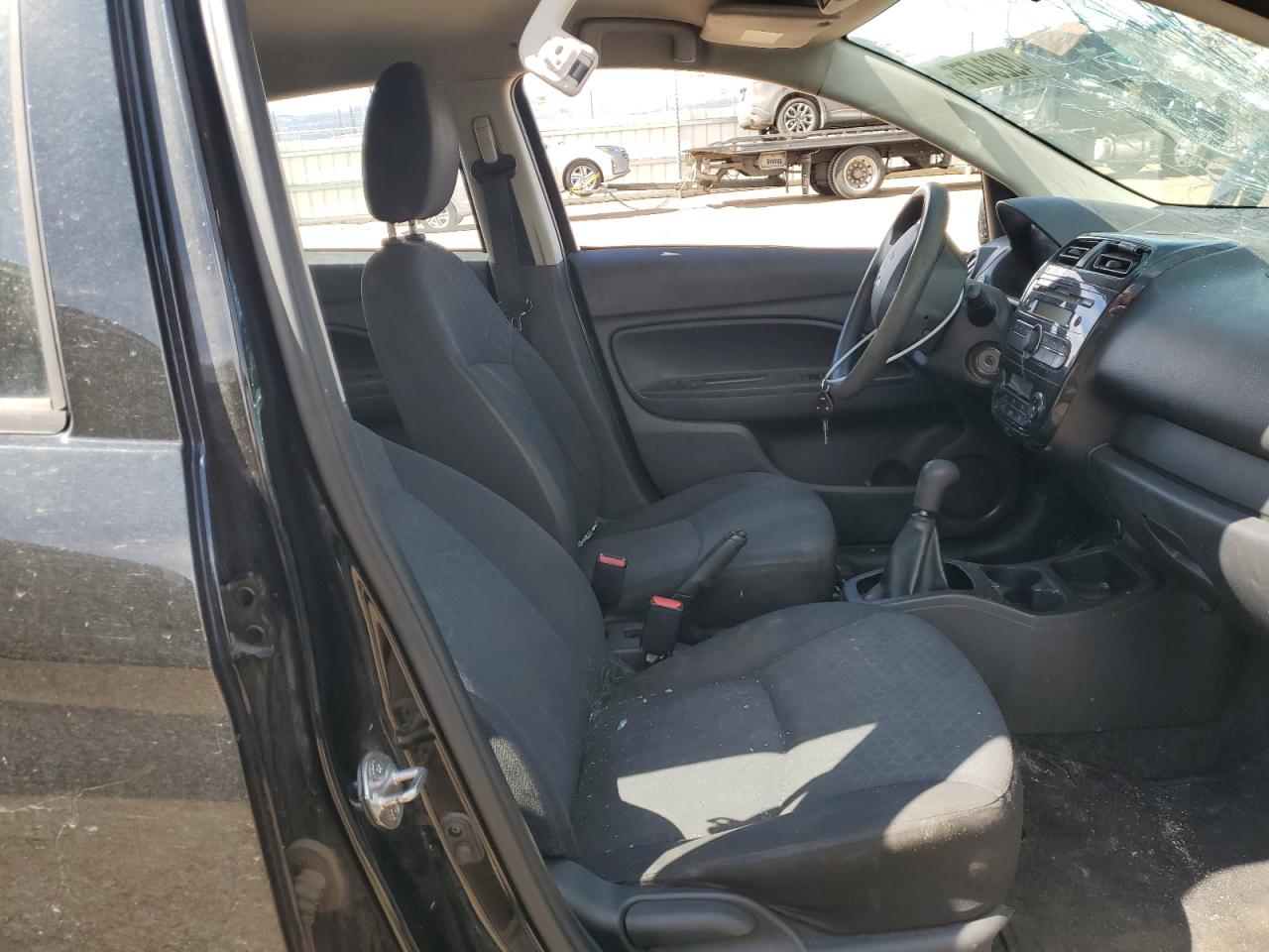 2015 Mitsubishi Mirage VIN ML32A3HJ4FH000844 Copart auction photo, front end / side damage thumbnail 7