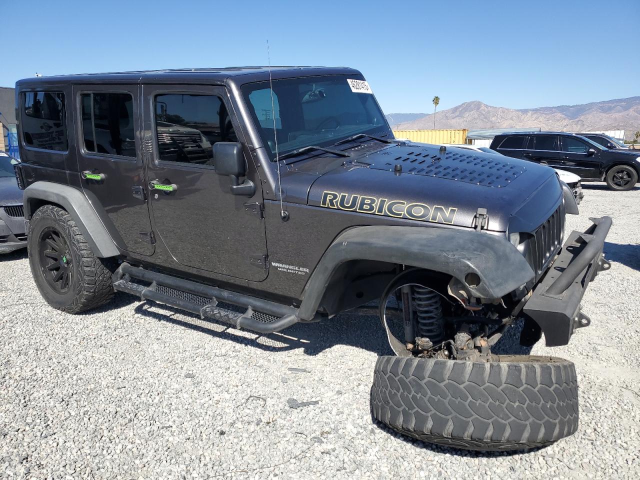 2014 Jeep Wrangler VIN 1C4BJWFG8EL188494 Copart auction photo, undercarriage / front end damage thumbnail 4