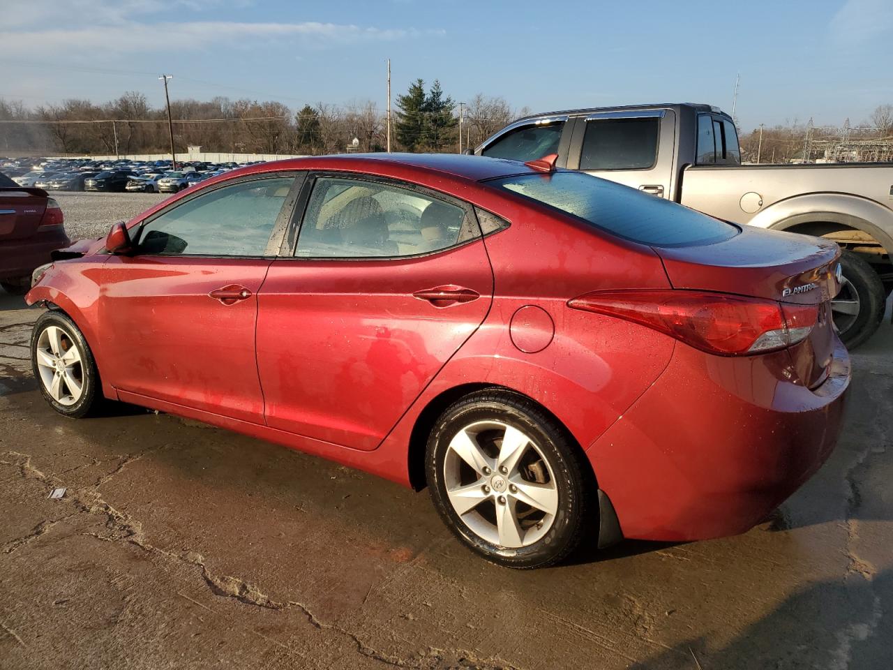 2013 Hyundai Elantra VIN 5NPDH4AE7DH453472 Copart auction photo, front end damage thumbnail 2