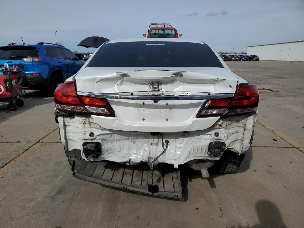 2015 Honda Civic VIN 19XFB2F96FE218868 Copart auction photo, rear end damage thumbnail 6
