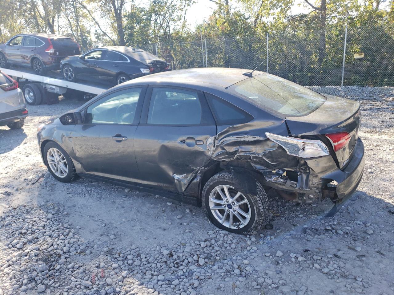 2018 Ford Focus VIN 1FADP3F27JL301345 Copart auction photo, rear end / side damage thumbnail 2