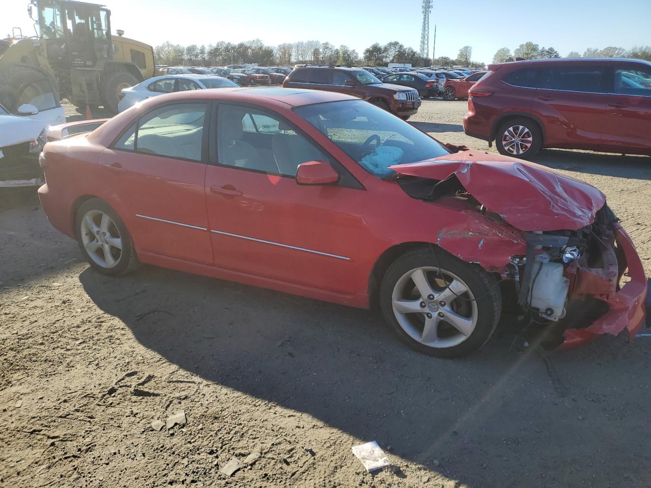 2008 Mazda 6 VIN 1YVHP80D185M03879 Copart auction photo, front end / minor dent/scratches damage thumbnail 4