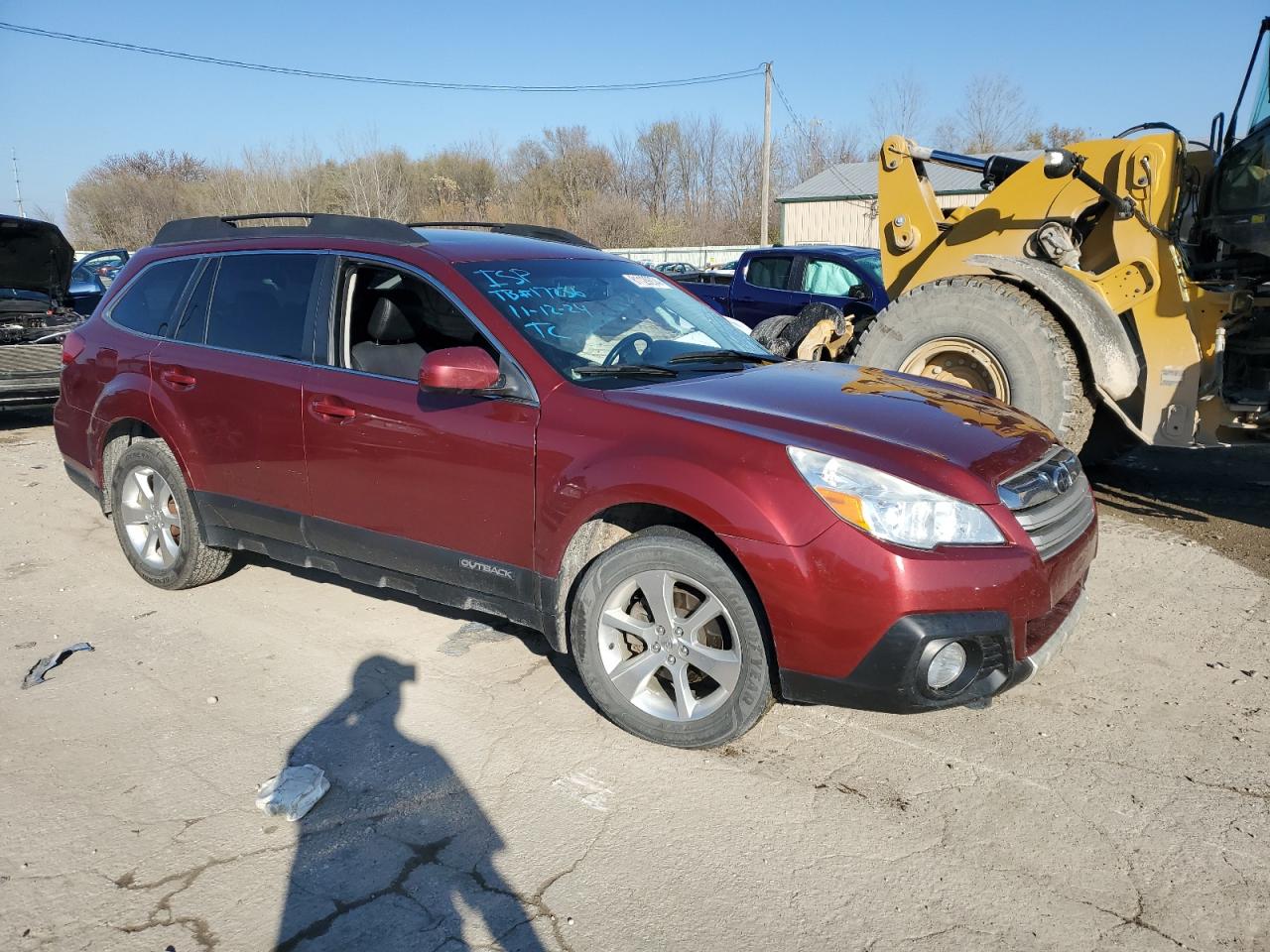 2014 Subaru Outback VIN 4S4BRCMC6E3201679 Copart auction photo, side damage thumbnail 4