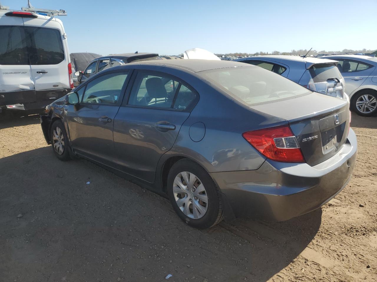 2012 Honda Civic VIN 19XFB2F51CE062232 Copart auction photo, side damage thumbnail 2