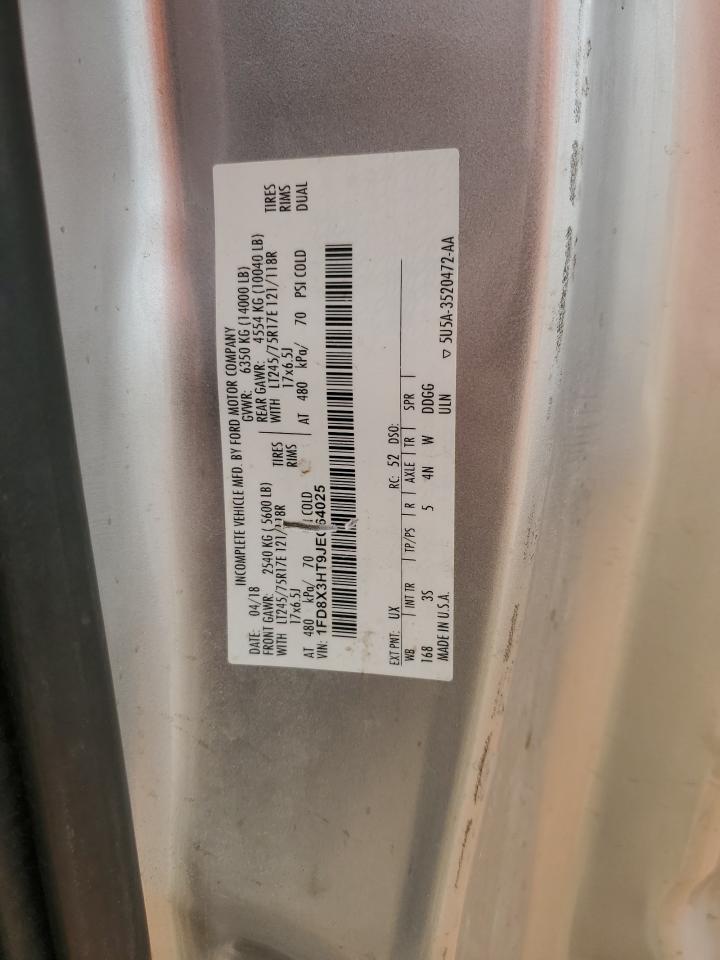 2018 Ford F350 VIN 1FD8X3HT9JEC64025 Copart auction photo, front end damage thumbnail 12