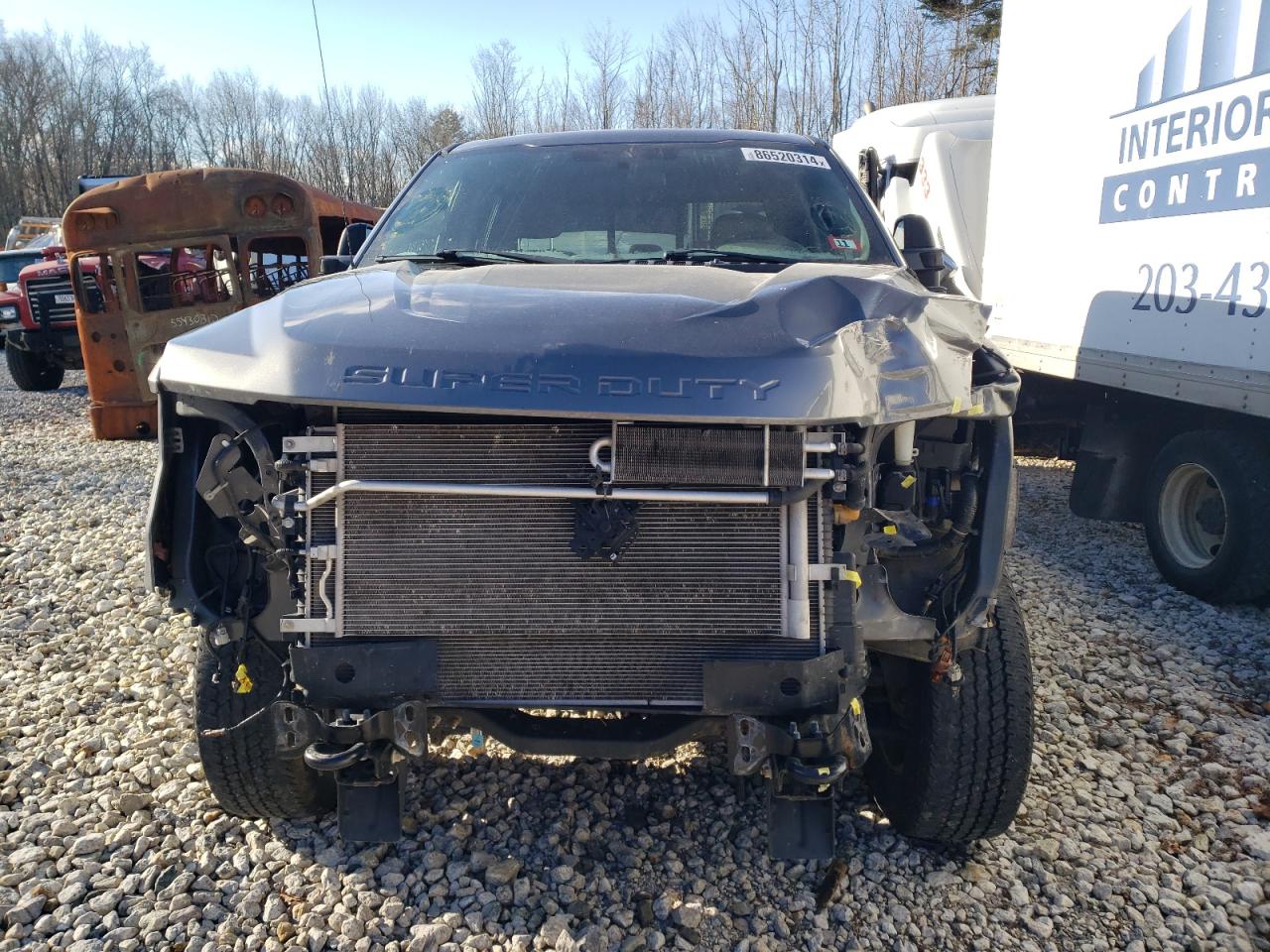 2021 Ford F350 VIN 1FT8W3BT9MEC40733 Copart auction photo, front end / undercarriage damage thumbnail 5