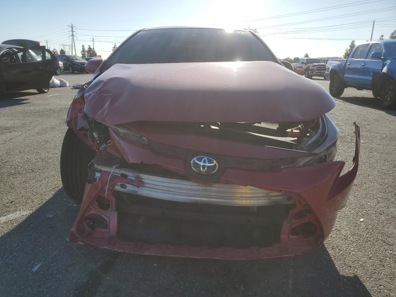 2021 Toyota Corolla VIN 5YFEPMAE1MP240799 Copart auction photo, front end / side damage thumbnail 5