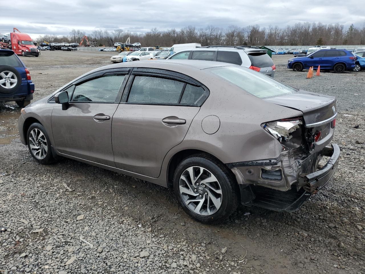 2015 Honda Civic VIN 19XFB2F55FE254144 Copart auction photo, rear end damage thumbnail 2