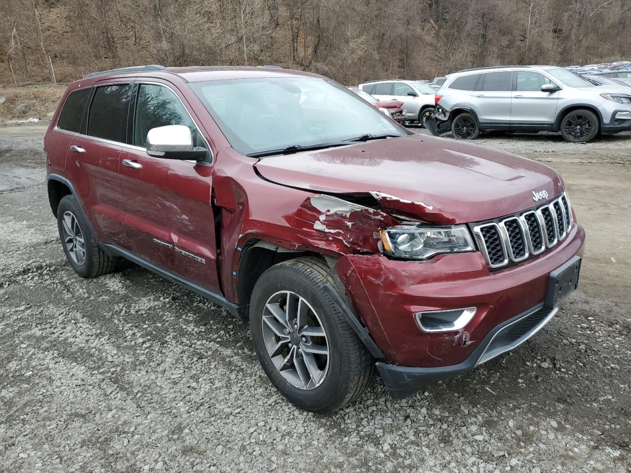 2020 Jeep Grand Cherokee VIN 1C4RJFBG2LC236556 Copart auction photo, front end / side damage thumbnail 4