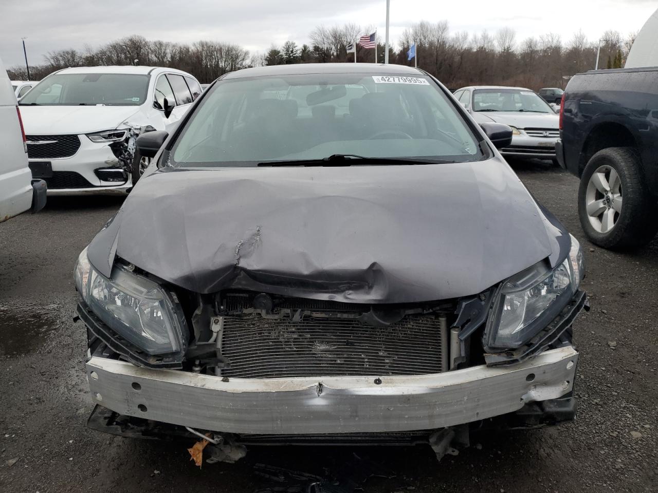 2015 Honda Civic VIN 19XFB2F58FE092137 Copart auction photo, front end damage thumbnail 5