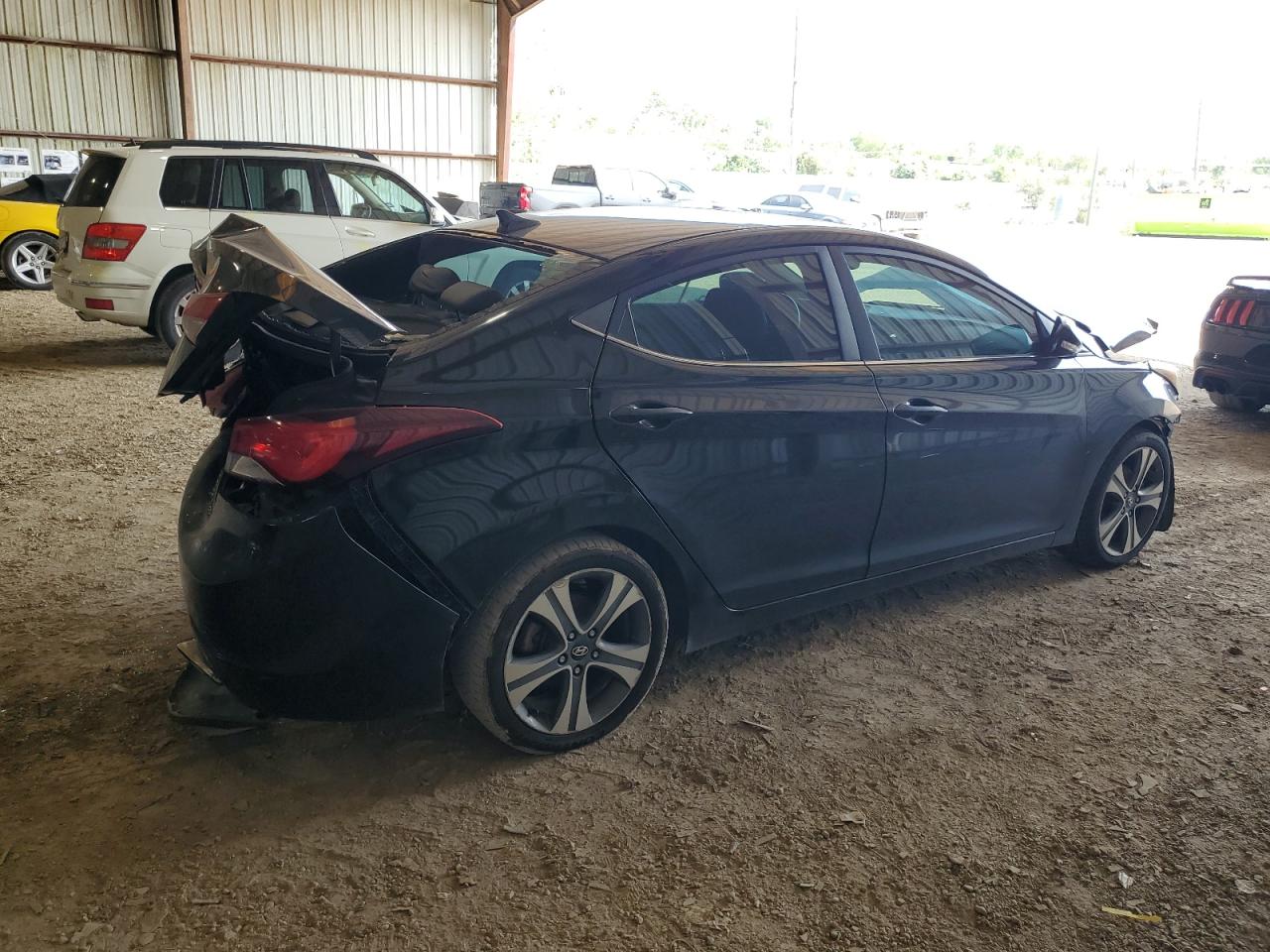 2014 Hyundai Elantra VIN KMHDH4AH4EU133832 Copart auction photo, all over damage thumbnail 3