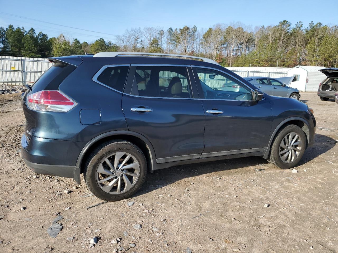 2014 Nissan Rogue VIN 5N1AT2MV2EC855510 Copart auction photo, side / rear end damage thumbnail 3