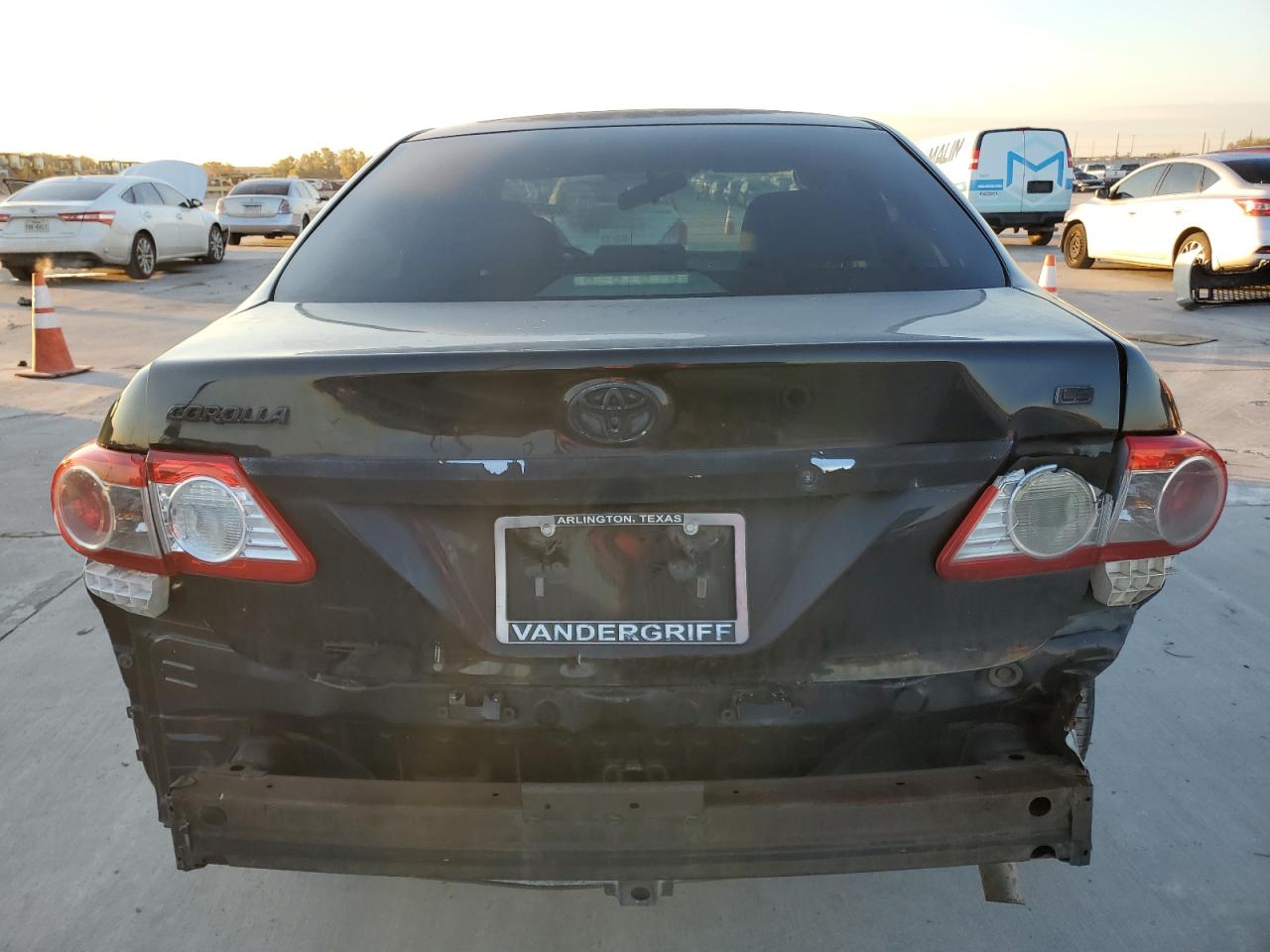 2011 Toyota Corolla VIN JTDBU4EE1B9141294 Copart auction photo, front end / rear end damage thumbnail 6