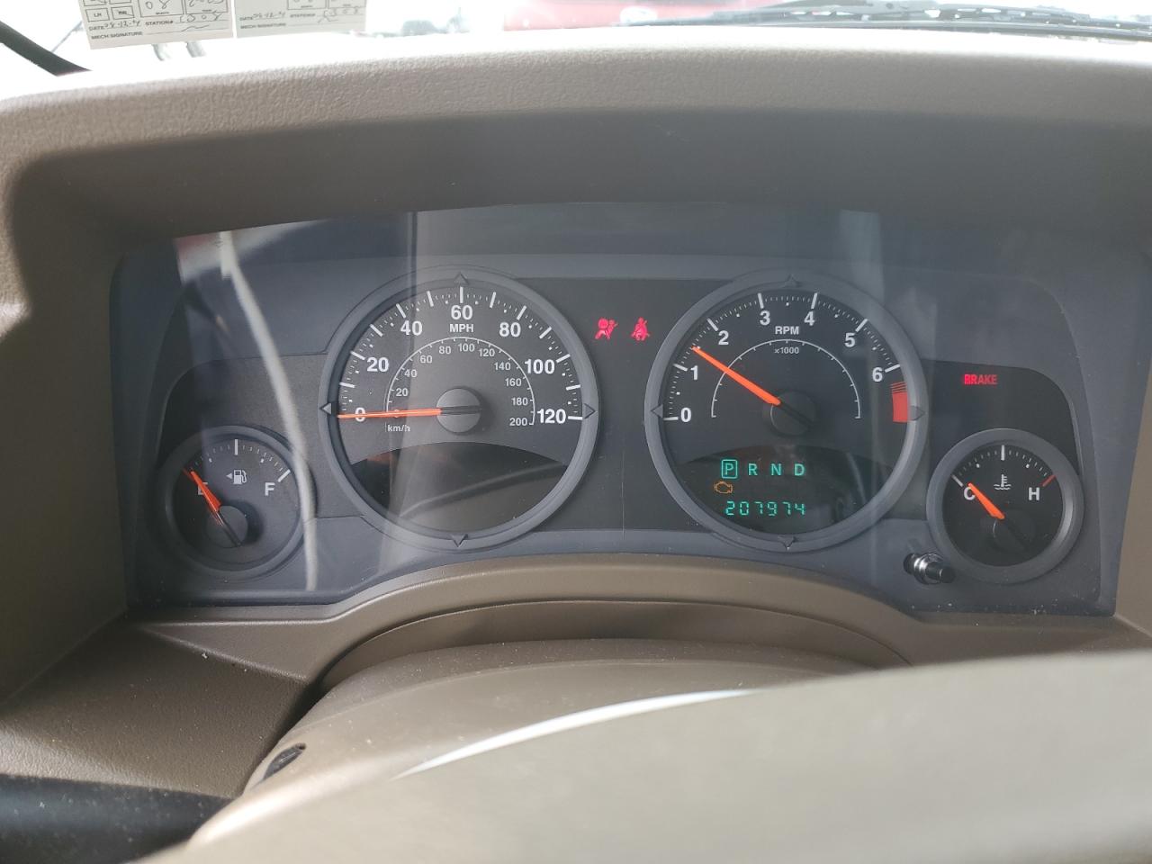 2007 Jeep Liberty (Patriot) VIN 1J8FF28W97D308132 Copart auction photo, rear end / top/roof damage thumbnail 9