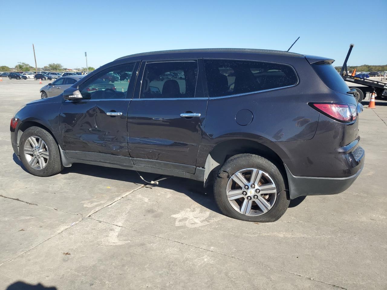 2015 Chevrolet Traverse VIN 1GNKRGKD2FJ106242 Copart auction photo, side / rear end damage thumbnail 2