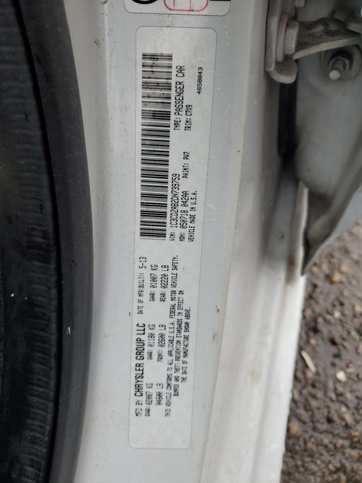 2013 Dodge Avenger VIN 1C3CDZAB2DN739759 Copart auction photo, front end / side damage thumbnail 13
