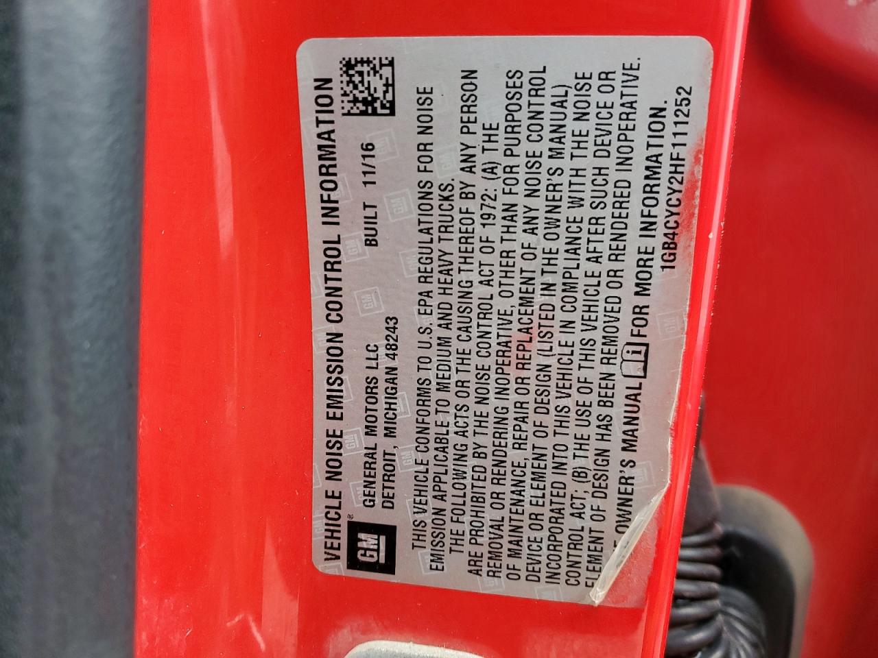 2017 Chevrolet Silverado VIN 1GB4CYCY2HF111252 Copart auction photo, side damage thumbnail 12