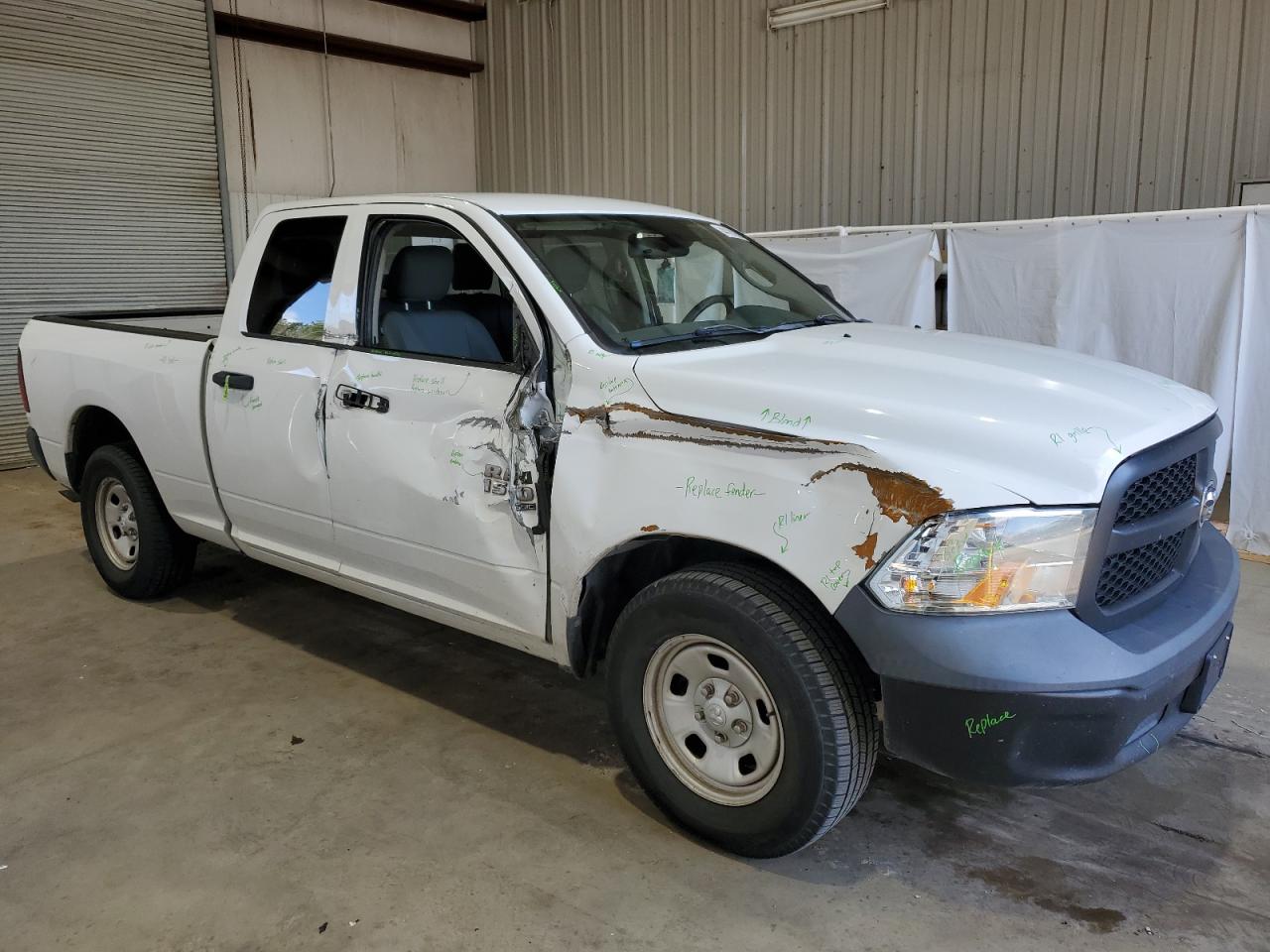 2019 RAM 1500 VIN 1C6RR6FG9KS685750 Copart auction photo, side / front end damage thumbnail 4