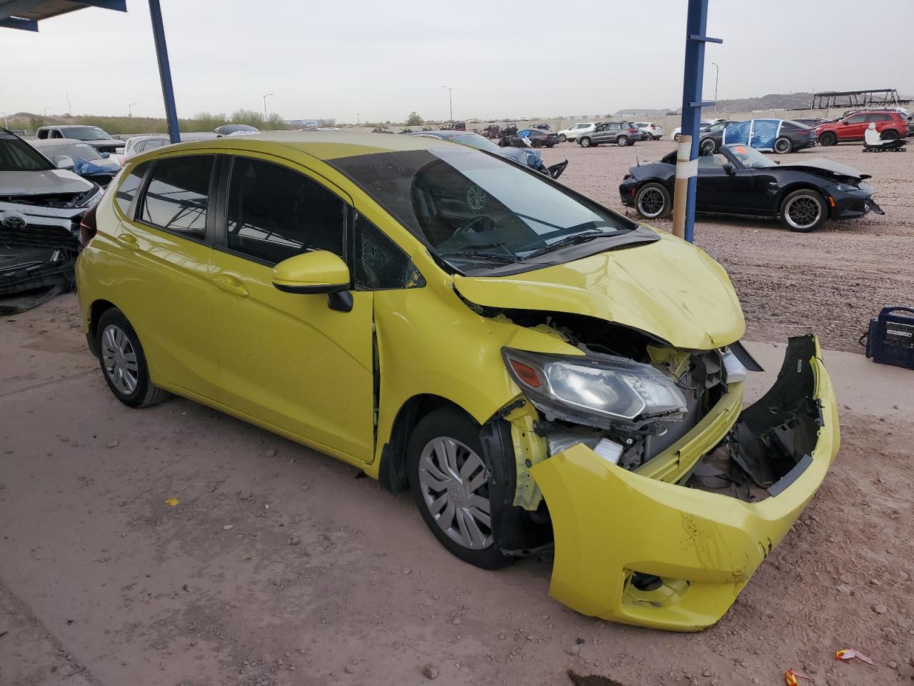 2016 Honda Fit VIN JHMGK5H56GX034370 Copart auction photo, front end damage thumbnail 4