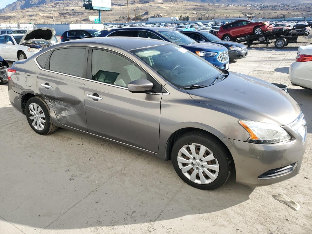 2015 Nissan Sentra VIN 3N1AB7AP7FY309386 Copart auction photo, side / rear end damage thumbnail 4