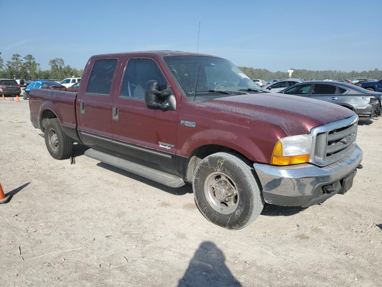 2000 Ford F250 VIN 1FTNW20F6YEA12821 Copart auction photo, side / rear end damage thumbnail 4
