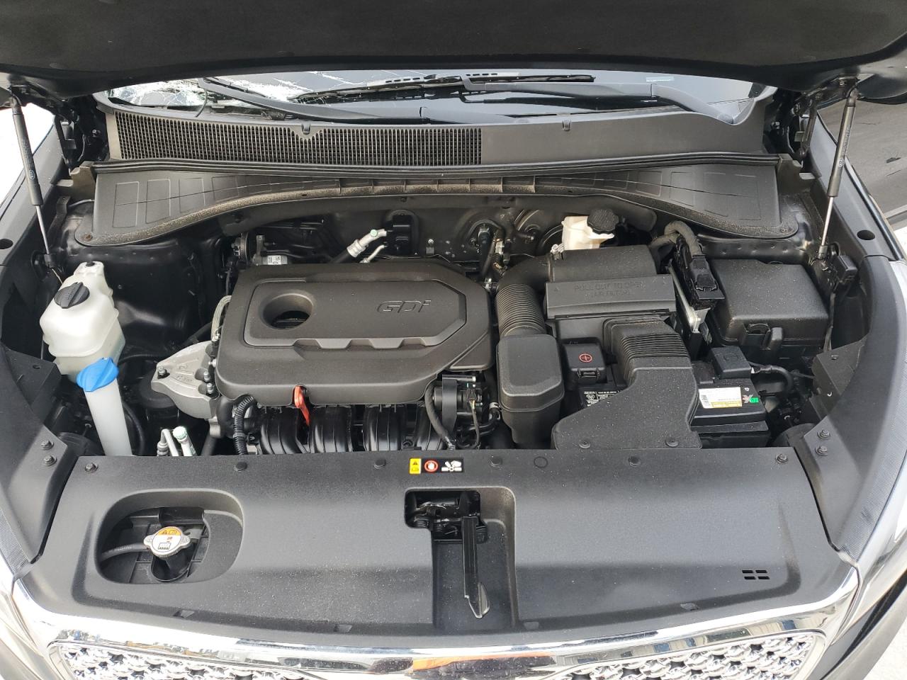 2018 KIA Sorento VIN 5XYPG4A32JG424821 Copart auction photo, top/roof damage thumbnail 14