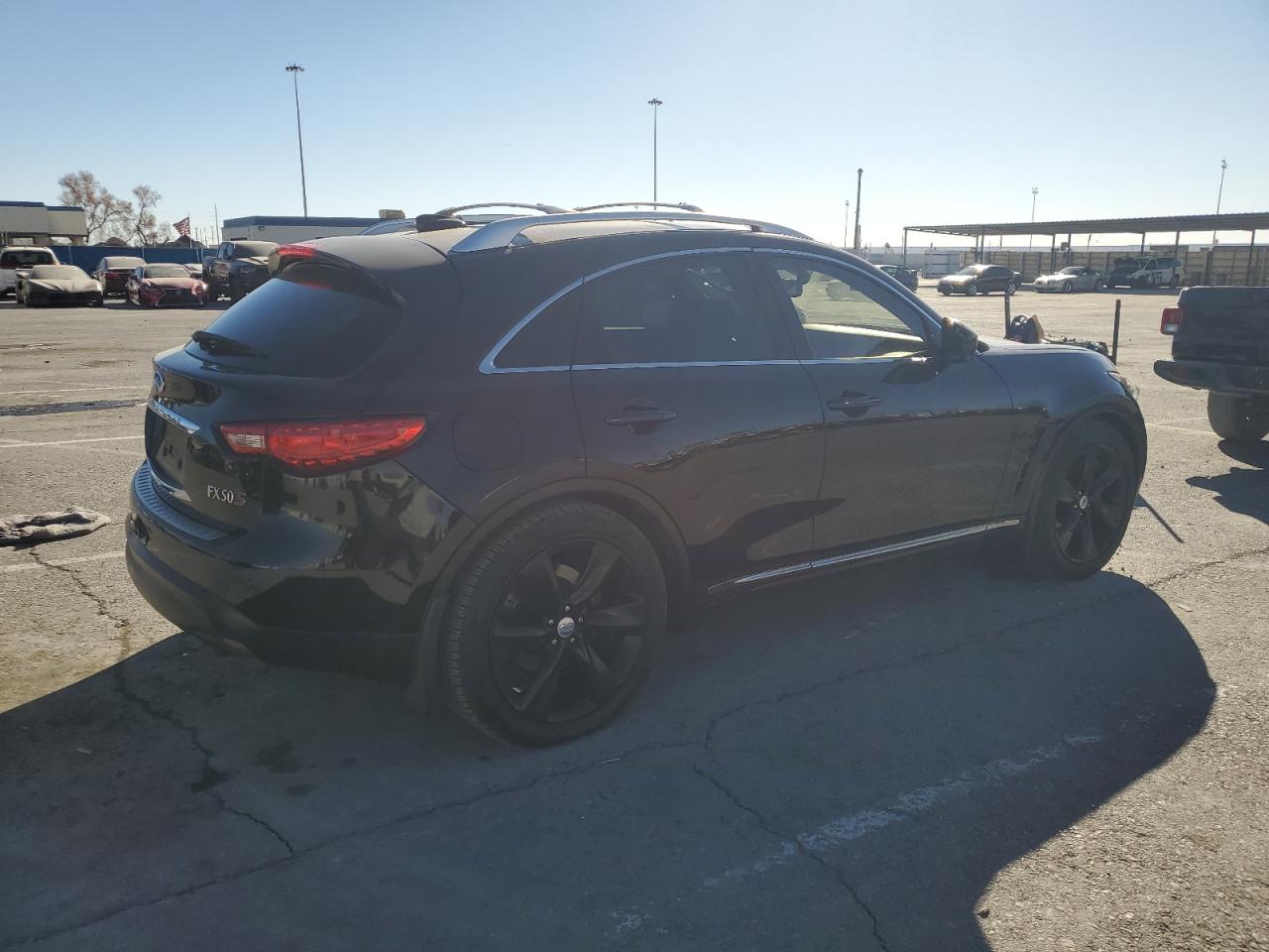 2012 Infiniti FX VIN JN8BS1MW6CM180366 Copart auction photo, side damage thumbnail 3