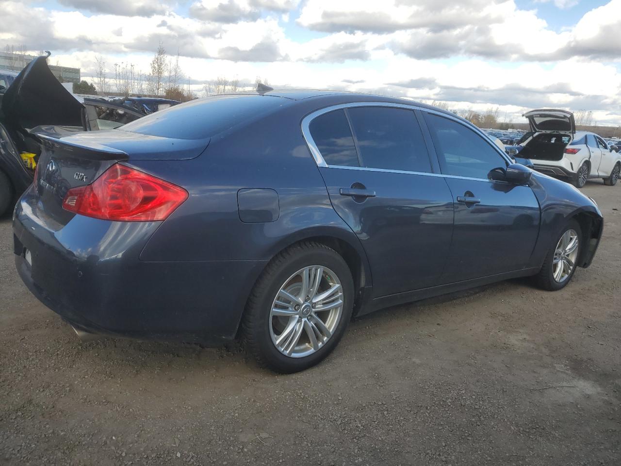2013 Infiniti G VIN JN1CV6AR4DM353289 Copart auction photo, front end damage thumbnail 3