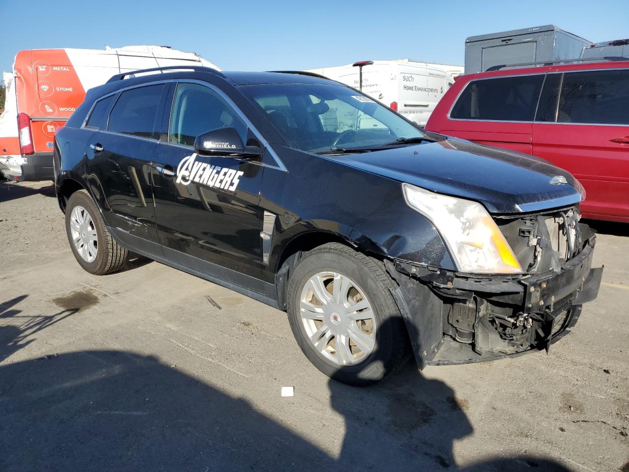 2012 Cadillac SRX VIN 3GYFNGE31CS569437 Copart auction photo, side / front end damage thumbnail 4