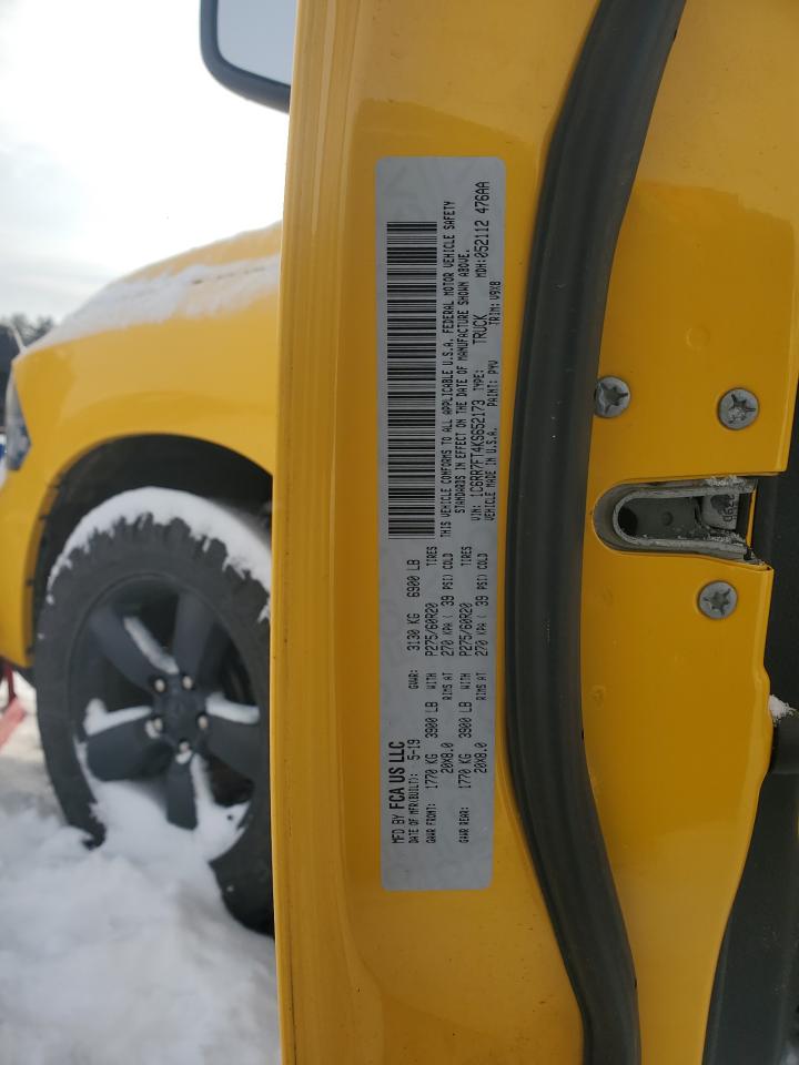 2019 RAM 1500 VIN 1C6RR7FT4KS652173 Copart auction photo, side damage thumbnail 14
