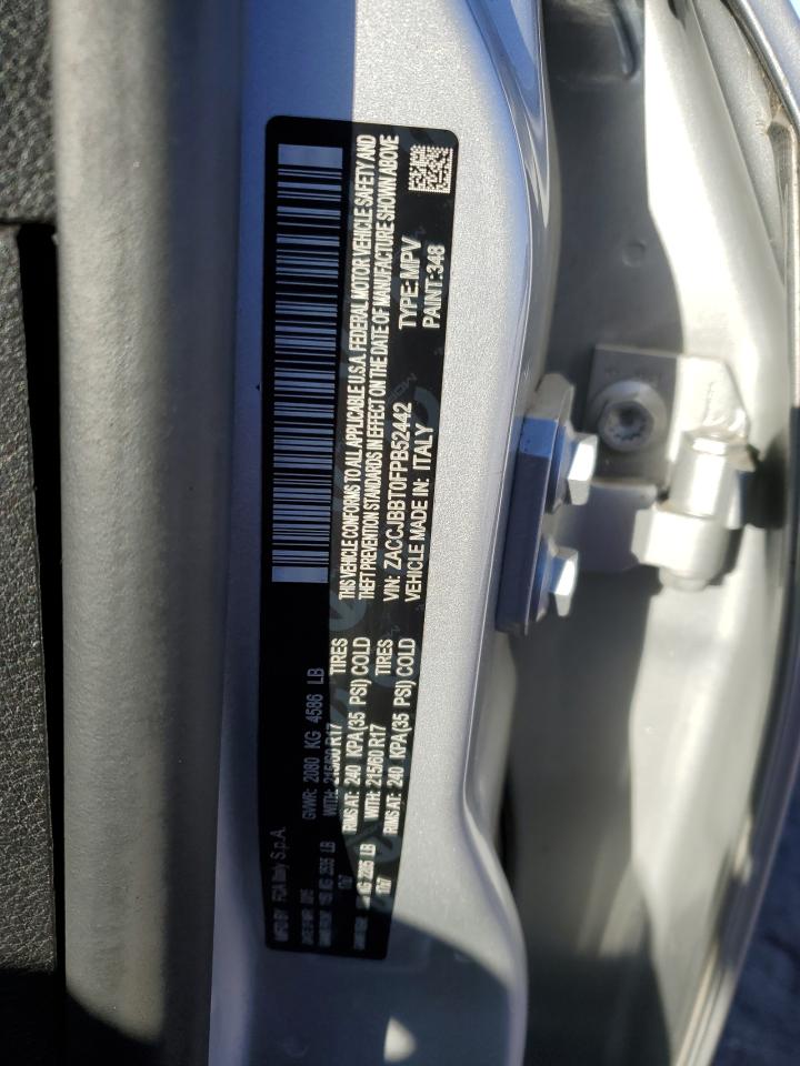 2015 Jeep Renegade VIN ZACCJBBT0FPB52442 Copart auction photo, normal wear damage thumbnail 12