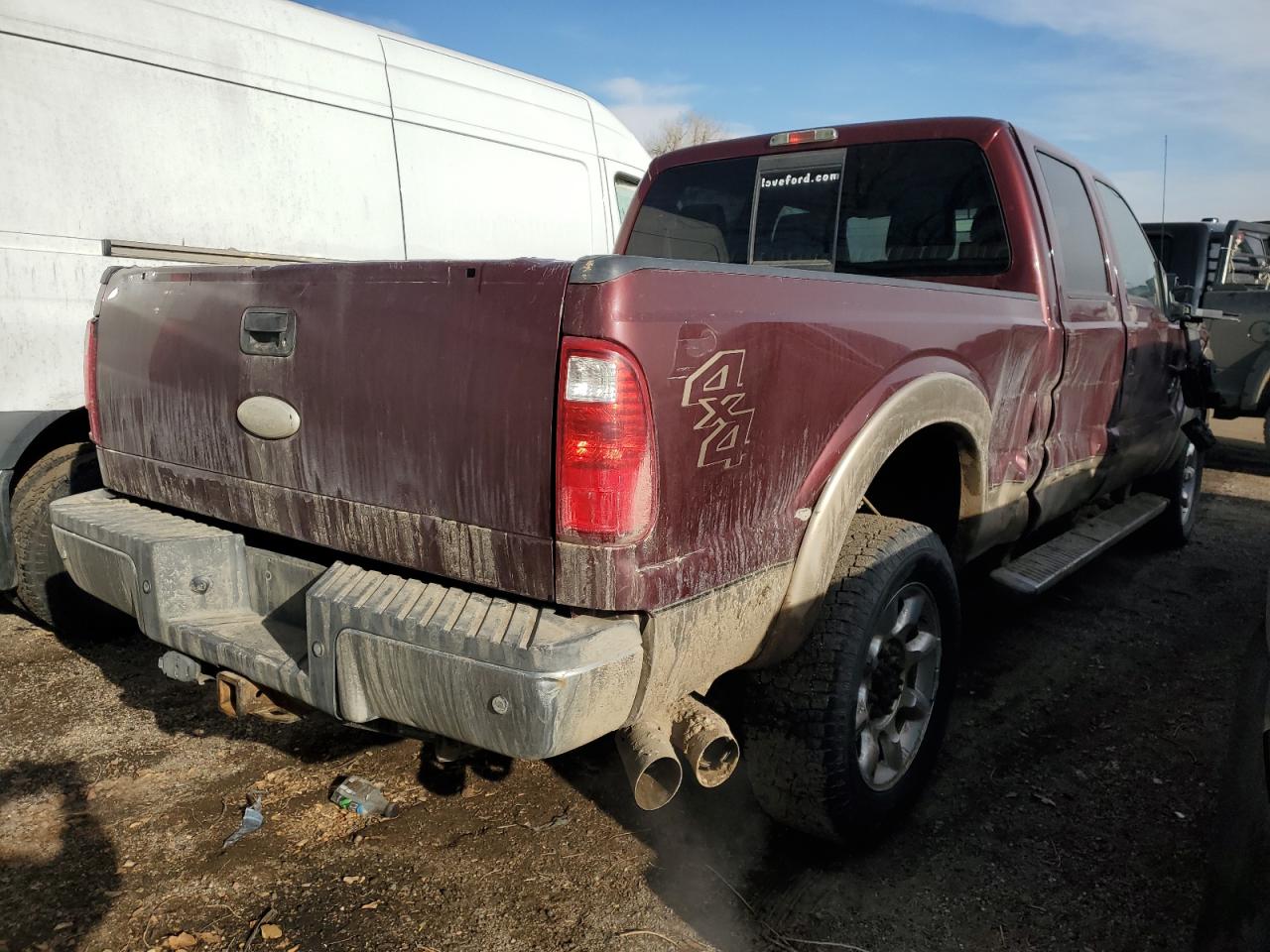 2012 Ford F350 VIN 1FT8W3BT4CEC76618 Copart auction photo, side damage thumbnail 3
