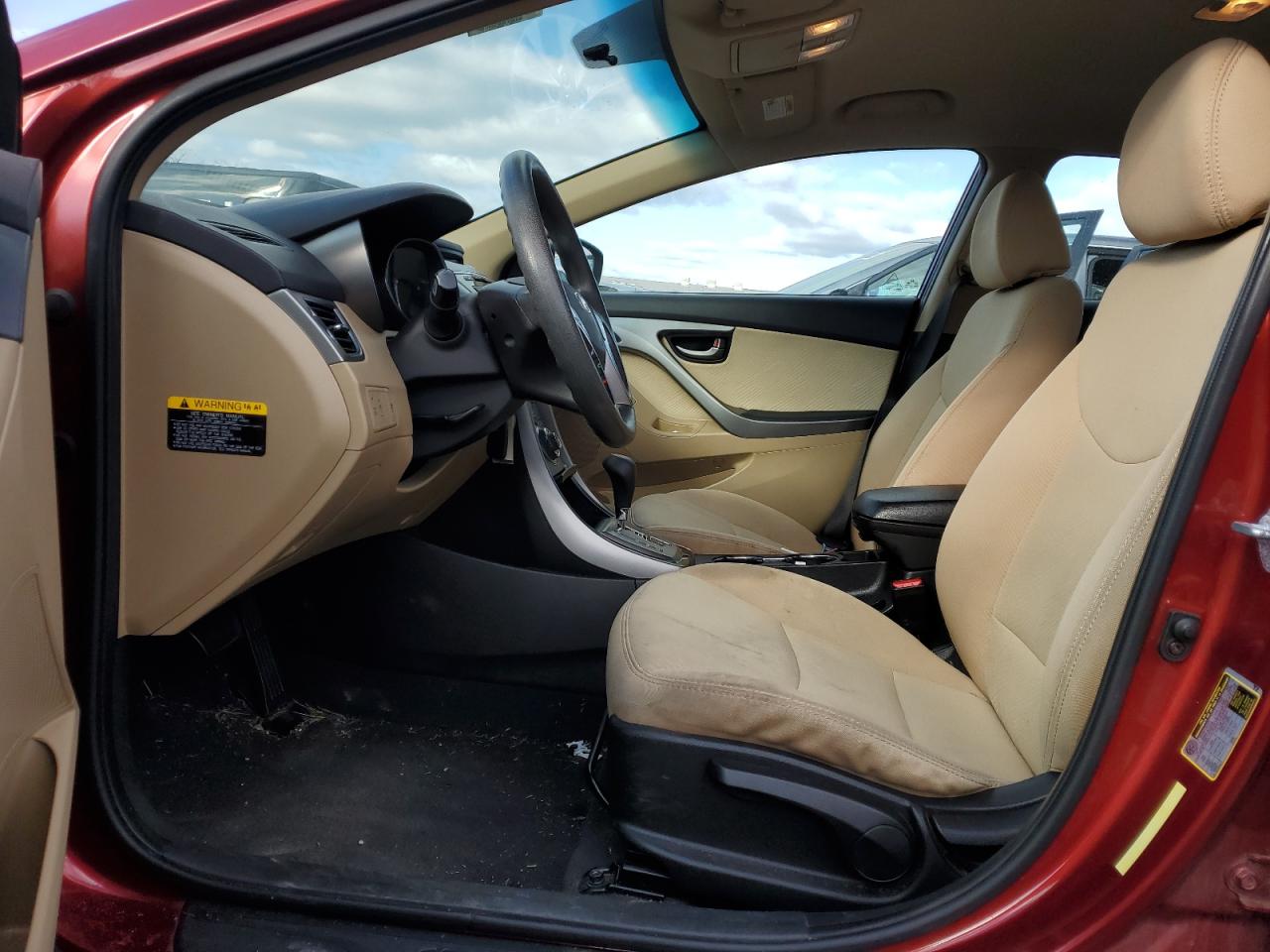2013 Hyundai Elantra VIN 5NPDH4AE4DH319082 Copart auction photo, front end damage thumbnail 7